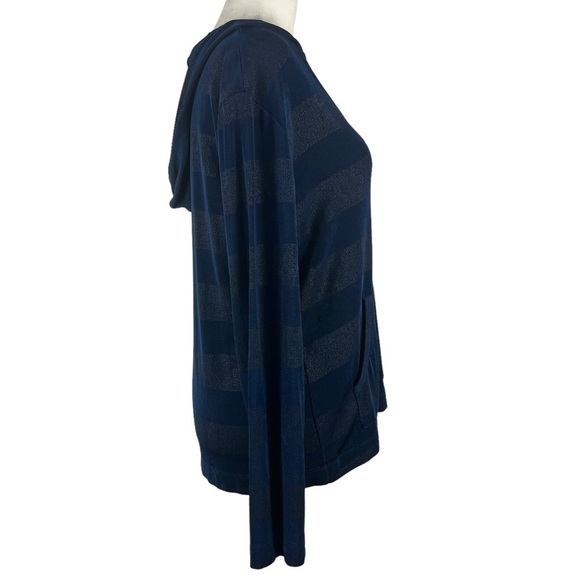 CHICO'S TRAVELERS HOODED PULLOVER V-NECK - Picture 6 of 11